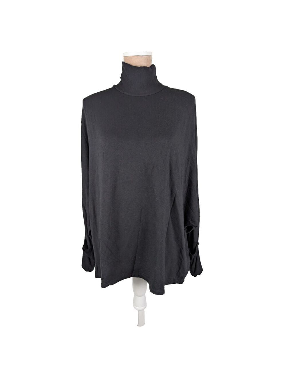 Majestic Filatures Deluxe T-Shirt Dress Turtleneck Dolman Sleeve Oversize SZ 3 M